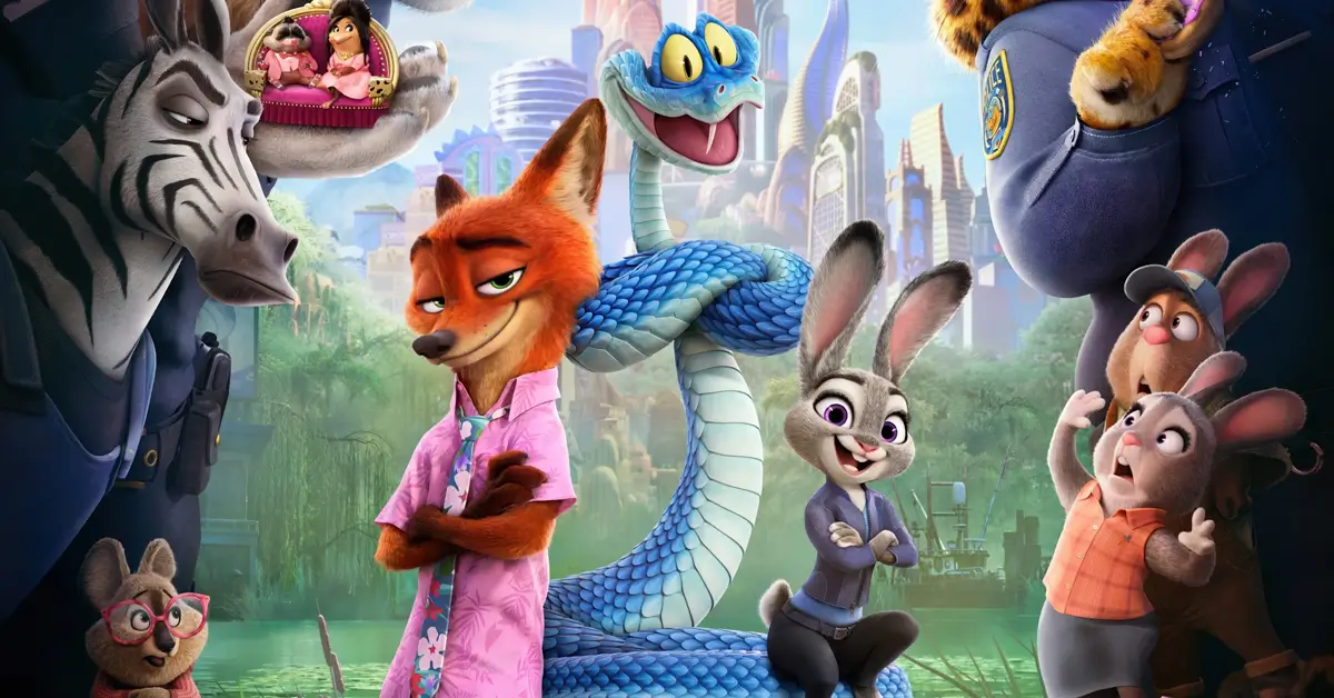 Imagem oficial de Zootopia 2 com Judy Hopps e Nick Wilde, estreia 27 de novembro de 2025