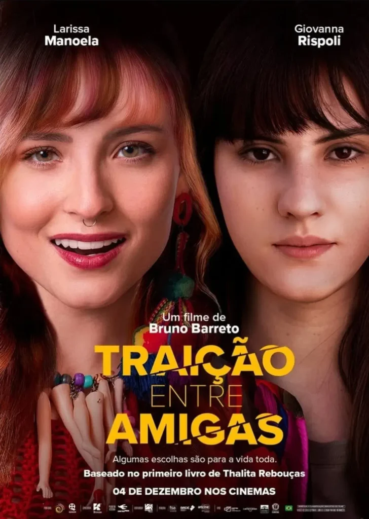 Pôster oficial do filme Traição entre Amigas (2025), com Larissa Manoela e Giovanna Rispoli