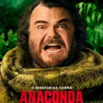 Jack Black gritando enquanto é envolvido pela anaconda nos novos cartazes de Anaconda
