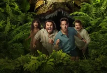 Bilheteria de Anaconda (2025): Steve Zahn, Jack Black, Thandiwe Newton e Paul Rudd fogem de uma anaconda gigante em cena promocional do filme