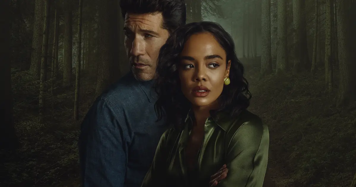 Jon Bernthal e Tessa Thompson em cena de “Dele e Dela”, minissérie de suspense da Netflix que estreia em 8 de janeiro.