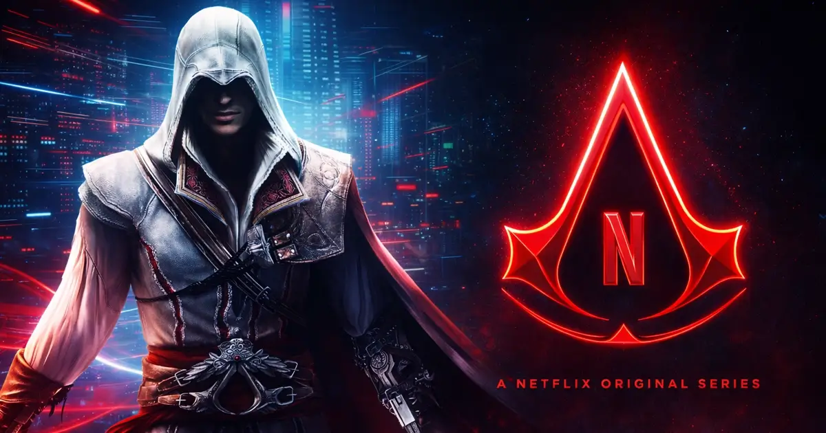 Cena do jogo Assassin’s Creed utilizada em arte promocional da série live-action da Netflix