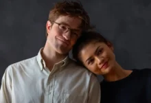 filme the drama 2026 Robert Pattinson e Zendaya em cena de The Drama (2026), romance dirigido por Kristoffer Borgli e produzido pela A24.