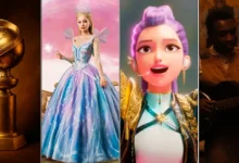 Cena de Wicked: Parte II, Guerreiras do K-Pop e Pecadores, filmes indicados a Melhor Canção Original no Globo de Ouro 2026.