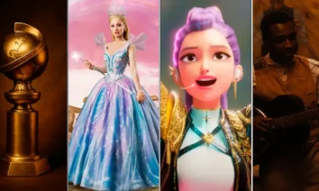 globo de ouro 2026 melhor cancao Cena de Wicked: Parte II, Guerreiras do K-Pop e Pecadores, filmes indicados a Melhor Canção Original no Globo de Ouro 2026.