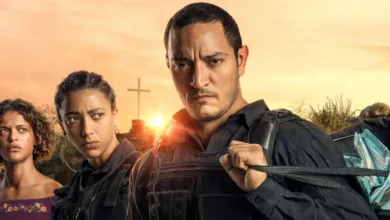 Thainá Duarte, Alice Carvalho e Allan Souza Lima em cena da 2ª temporada de Cangaço Novo no Prime Video