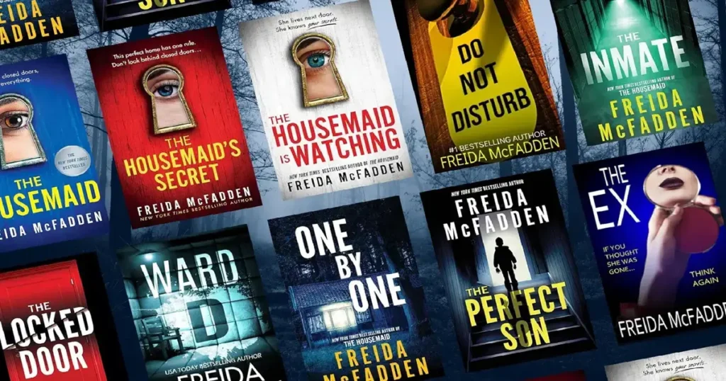 Capas dos livros de Freida McFadden que expandem a história da empregada e servem de base para possíveis continuações do filme de sucesso