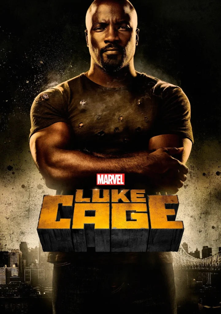 Mike Colter como Luke Cage no pôster oficial da série da Marvel exibida pela Netflix