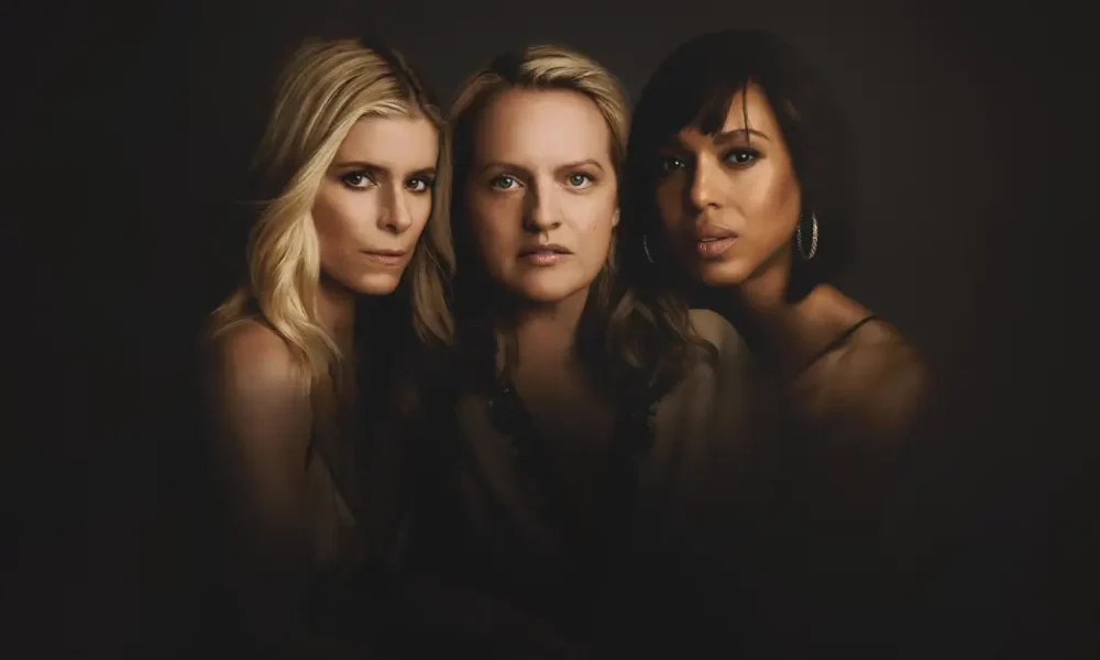 serie mulheres imperfeitas 2026 Kate Mara, Elisabeth Moss e Kerry Washington em cena promocional de Mulheres Imperfeitas (2026)