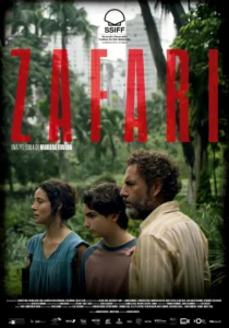 Pôster do filme Zafari, estrelado por Daniela Ramírez, Francisco Denis e Samantha Castillo, lançamento de hoje nos cinemas.