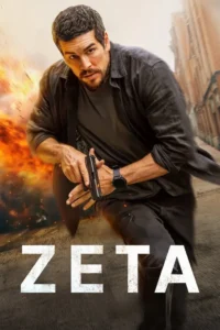 zeta prime video poster Pôster oficial de Agente Zeta com Mario Casas em cena de ação, explosão ao fundo, filme do Prime Video