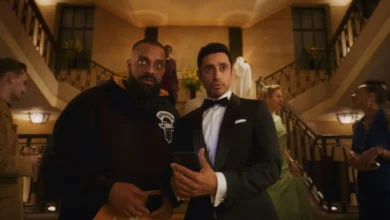 Riz Ahmed e Guz Khan em cena de gala na série A Isca (2026), produção do Prime Video que estreia em 25 de março