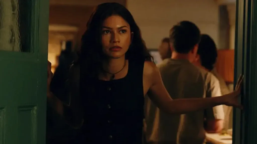 Zendaya como MJ em Homem-Aranha Um Novo Dia (2026), destaque entre os próximos filmes de Zendaya em 2026 em cena dramática