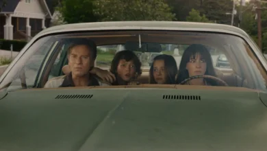 o fim da rua 2026 teaser Ewan McGregor, Anne Hathaway, Maisy Stella e Christian Convery em cena dentro do carro no Teaser de O Fim Da Rua (2026)