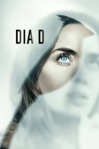 Pôster do filme Dia D (Disclosure Day) mostra rosto de mulher com olho azul brilhante em clima de mistério