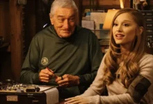 Robert De Niro e Ariana Grande em cena do filme Entrando na Maior Fria, quarto filme da franquia Focker