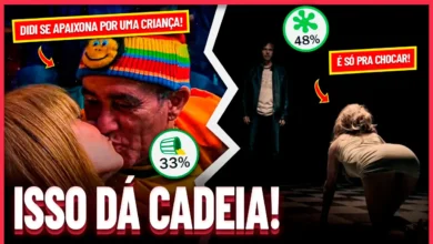 Cena comparativa dos filmes Didi Quer Ser Criança (2004) e A Serbian Film (2010), exemplos de Filmes que ALÉM de RUINS são OFENSIVOS discutidos pelo canal PeeWee.