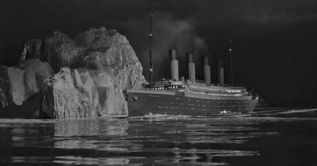 Cena do filme Náufragos do Titanic (1953), primeiro longa sobre o RMS Titanic a vencer o Oscar