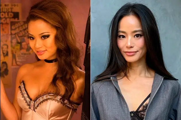 Jamie Chung como Amber em Sucker Punch (2011) e atualmente, comparação da atriz antes e depois