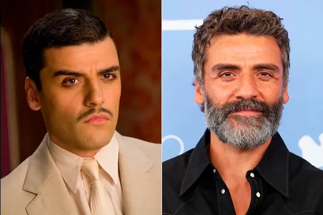 Oscar Isaac como Blue Jones em Sucker Punch (2011) e atualmente, comparação do ator antes e depois