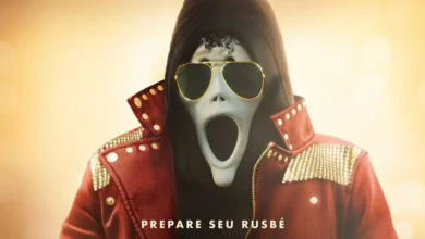 todo mundo em panico michael Kenan Thompson caracterizado como Michael Jackson em cena do teaser de Todo Mundo em Pânico 6, usando jaqueta vermelha e óculos escuros dentro de estúdio