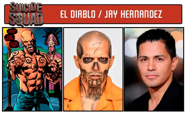 el diablo esquadrao suicida El Diablo em versões dos quadrinhos e do filme Esquadrão Suicida (2016), interpretado por Jay Hernandez na DC Comics.