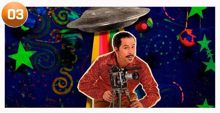 Edmilson Filho interpreta Francisgleydisson em cena da comédia brasileira Cine Holliúdy 2: A Chibata Sideral (2019), dirigida por Halder Gomes.