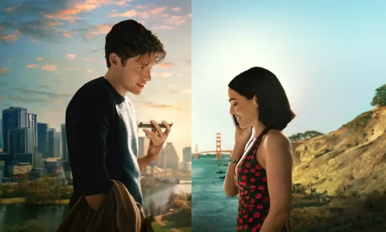 Zoey Deutch e Nick Robinson em cena de Mensagens para Isabelle, comédia romântica da Netflix sobre mensagens de voz enviadas por engano.