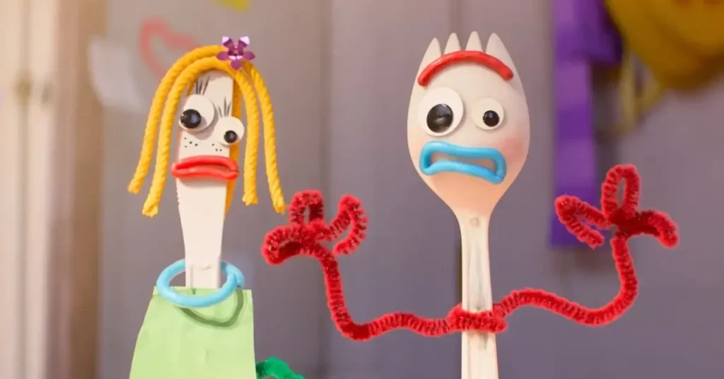 Karen Beverly ao lado de Garfinho em Toy Story 5