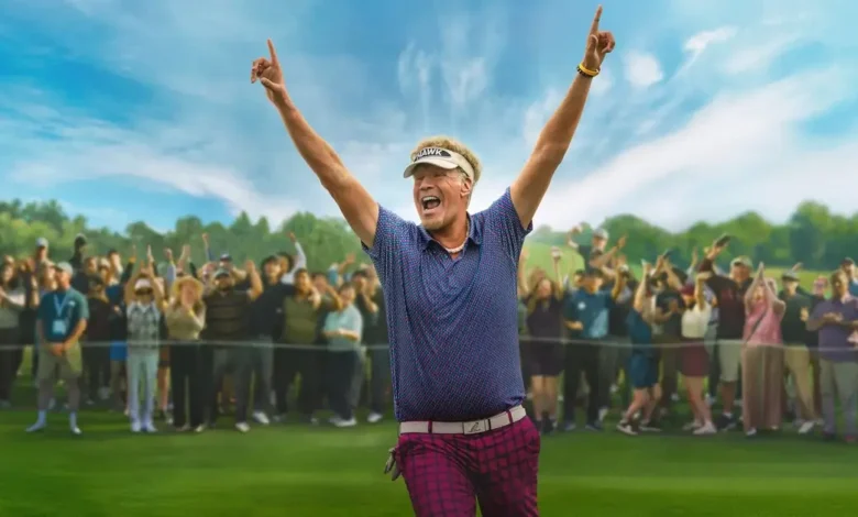 Will Ferrell comemora em campo de golfe em cena da série de comédia O Falcão do Golfe (2026), que estreia em 16 de julho de 2026.
