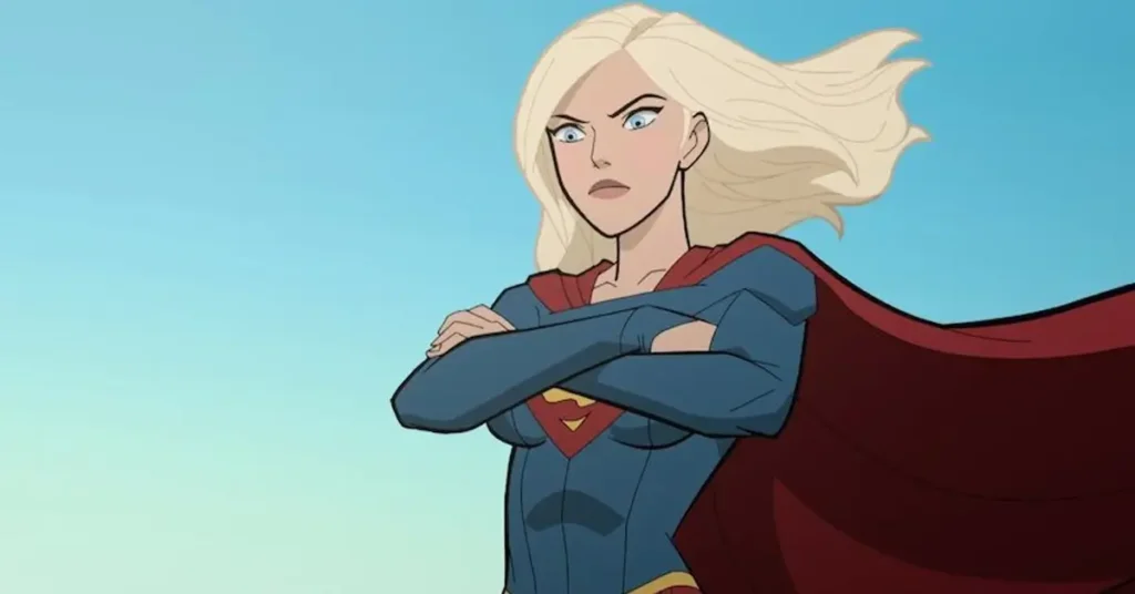 Supergirl no Tomorrowverse, versão de Kara Zor-El dublada por Meg Donnelly em Legion of Super-Heroes (2023).