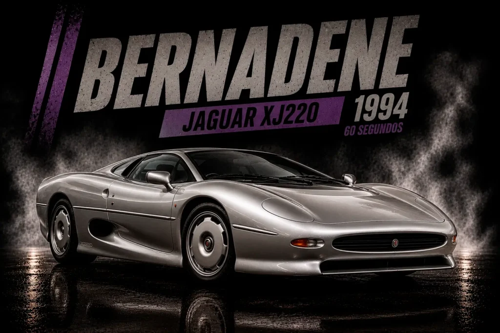 Jaguar XJ220 1994 prateado, Bernadene em 60 Segundos.