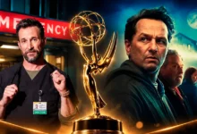 Emmy 2026 com Noah Wyle e Matthew Rhys e troféu central da premiação
