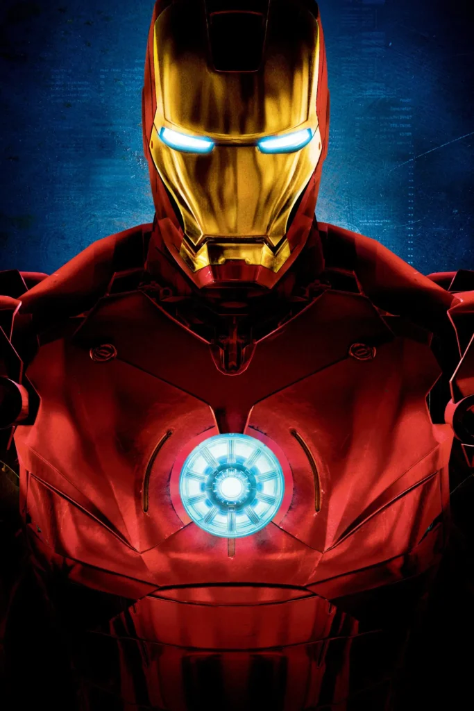 Homem de Ferro em cena do filme de 2008, primeiro longa da Fase 1 do MCU e marco inicial do Universo Cinematográfico Marvel.