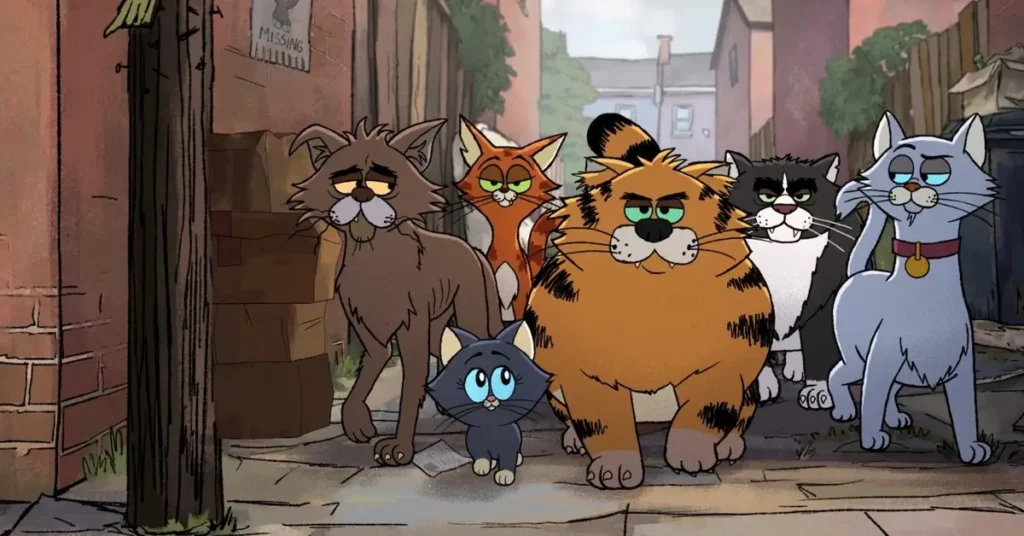 Grupo de gatos protagoniza a animação adulta Gatos de Rua, criada por Ricky Gervais para a Netflix.