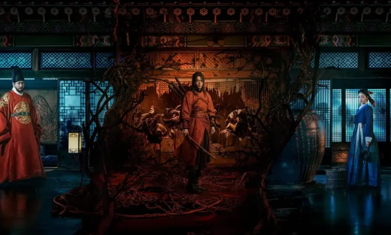 Imagem promocional de A Leste do Palácio (Donggung), série sul-coreana da Netflix estrelada por Nam Joo-hyuk e Roh Yoon-seo, com estreia em 17 de julho de 2026.