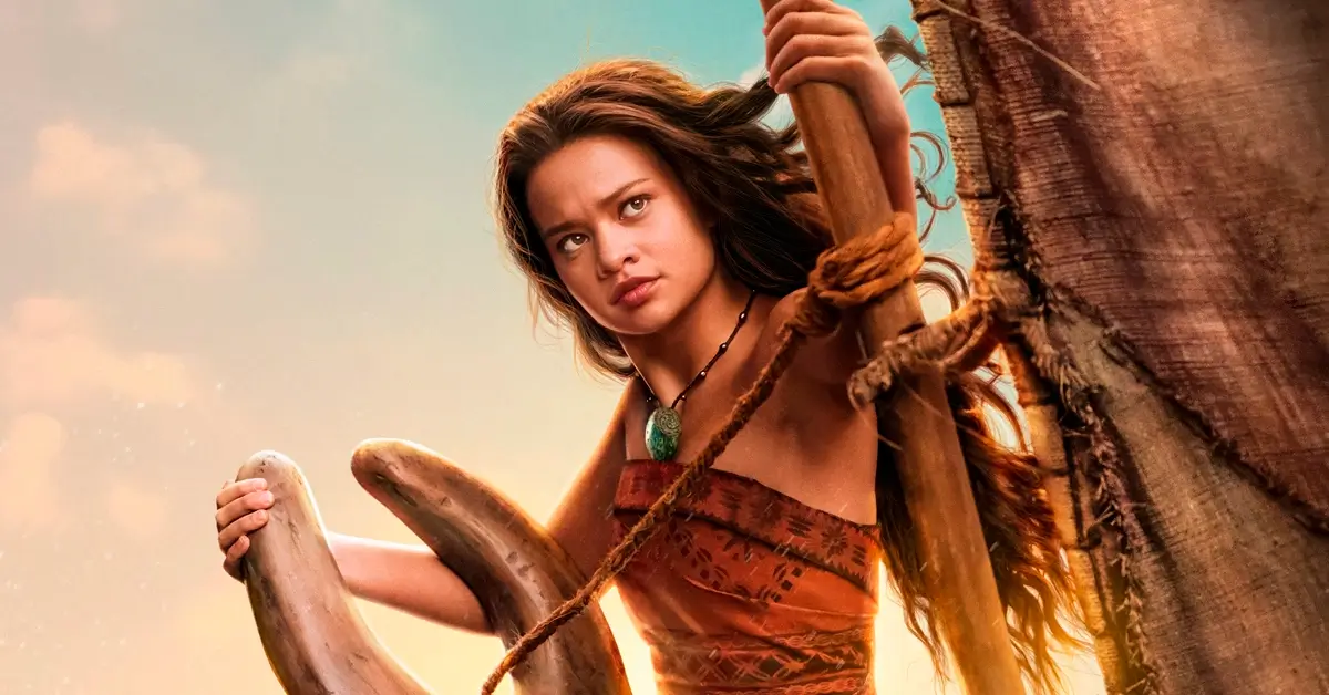 moana 2026 catherine laga aia Catherine Lagaʻaia interpreta Moana em cena do live-action da Disney navegando em sua embarcação. Bilheteria de Moana (2026) acompanha a estreia do filme nos cinemas.