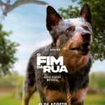 Cartaz de O Fim da Rua mostrando o cachorro Starbuck em primeiro plano enquanto uma criatura voadora aparece ao fundo.
