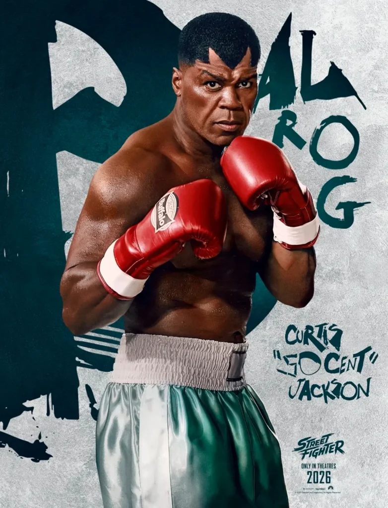 Curtis "50 Cent" Jackson como Balrog em Street Fighter (2026).