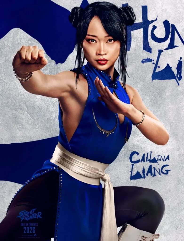 Callina Liang como Chun-Li em Street Fighter (2026), personagem clássica da Capcom.