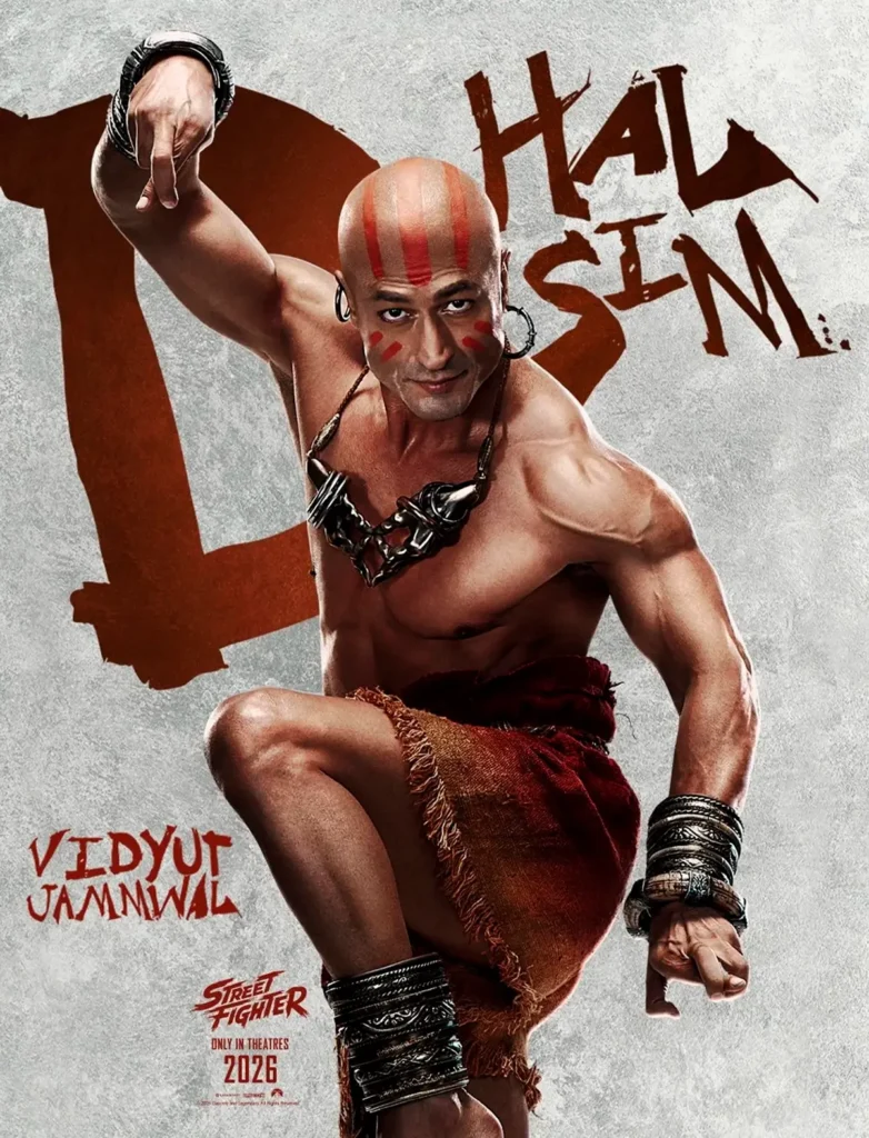 Vidyut Jammwal como Dhalsim em Street Fighter (2026), adaptação da Capcom.