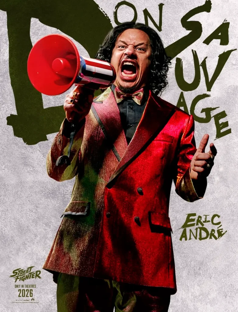 Eric André como Don Sauvage em Street Fighter (2026), personagem original do filme.