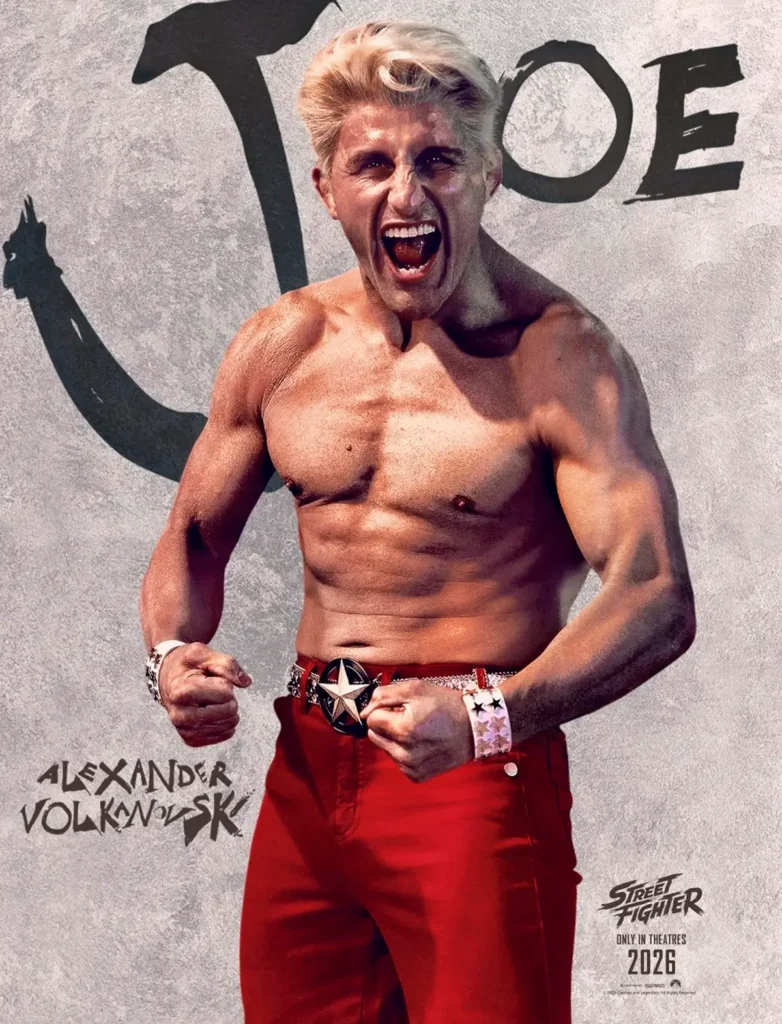 Alexander Volkanovski como Joe em Street Fighter (2026).