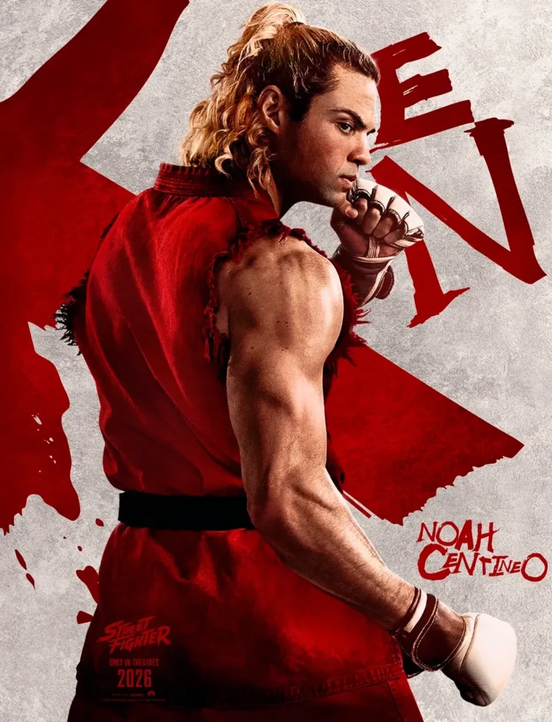Noah Centineo como Ken Masters em Street Fighter (2026), novo filme da Capcom.