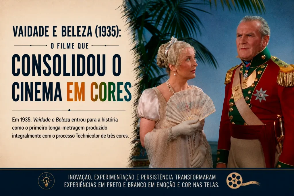 Cena do filme Vaidade e Beleza (1935), primeiro longa produzido integralmente em Technicolor de três cores.