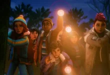 Segunda temporada de Stranger Things: Histórias de 85 mostra jovens personagens reunidos na floresta durante uma noite misteriosa, em nova animação da Netflix