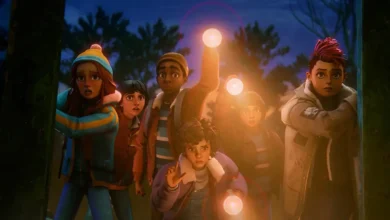 Segunda temporada de Stranger Things: Histórias de 85 mostra jovens personagens reunidos na floresta durante uma noite misteriosa, em nova animação da Netflix
