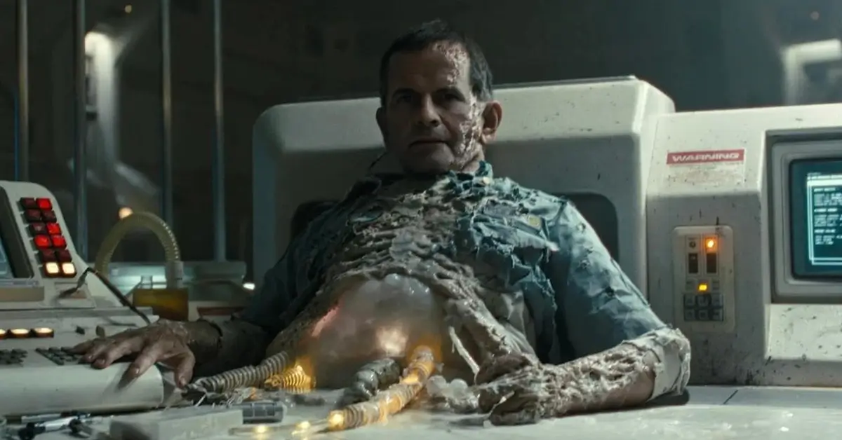 Rook em Alien: Romulus recriado com inteligência artificial e efeitos visuais.