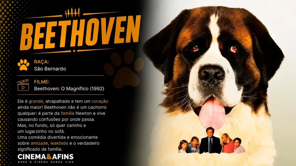 Beethoven, o São Bernardo de Beethoven: O Magnífico (1992), em arte gráfica cinematográfica
