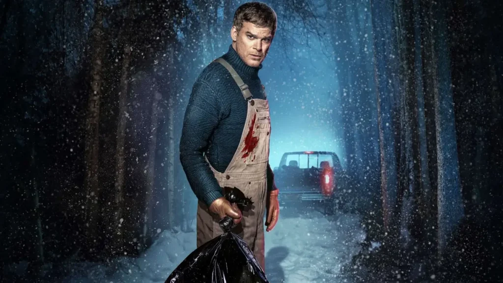 Dexter Morgan em Dexter: New Blood durante uma noite de inverno em Iron Lake